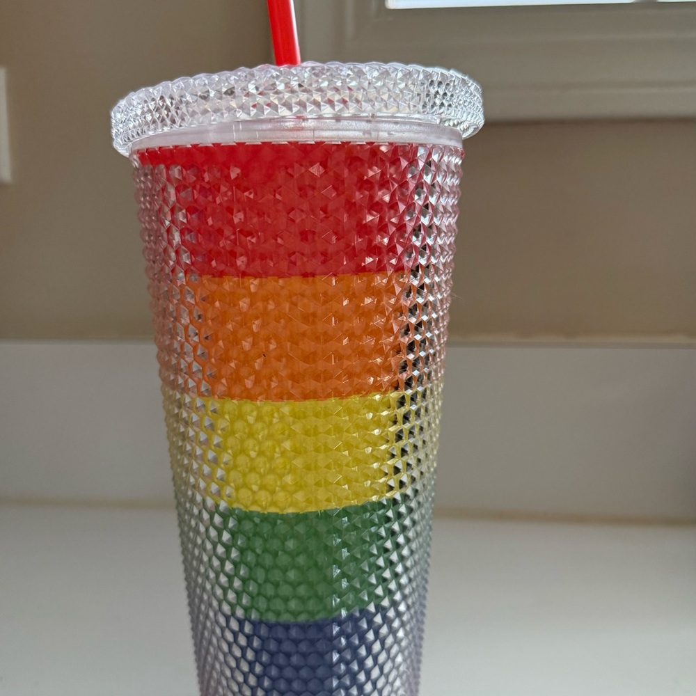 Rainbow Tumbler with Straw